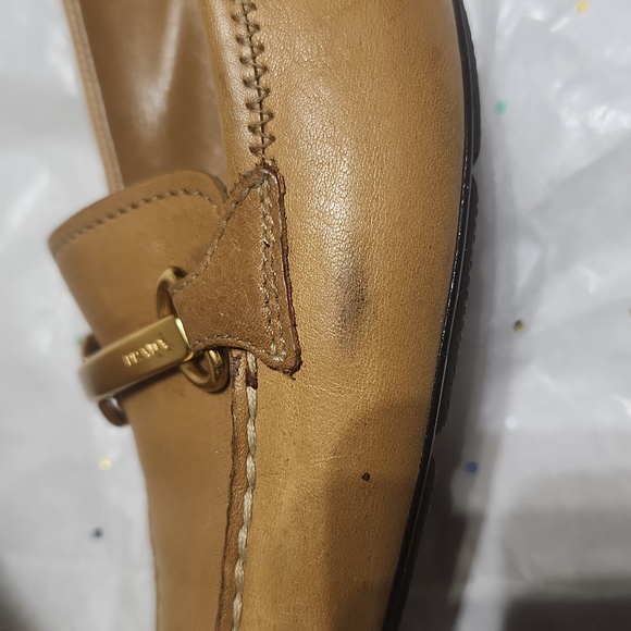 [36.5] PRADA Vitello Sport Pumps, Tan - Picture 6 of 8